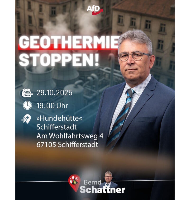 Bild zum Thema: Schifferstadt Schattner Geothermie stoppen